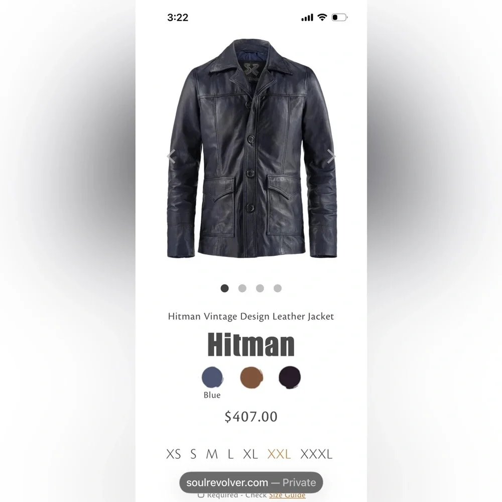 REVOLVE Dark Blue Leather Field Jacket - Picture 2 of 12